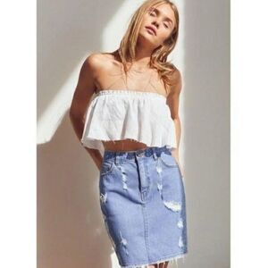 Urban Outfitters BDG Distressed Denim High Waist Skirt Stretch, Size Small